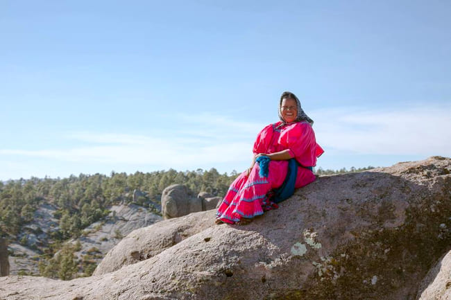  Tarahumara Frau bei Creel